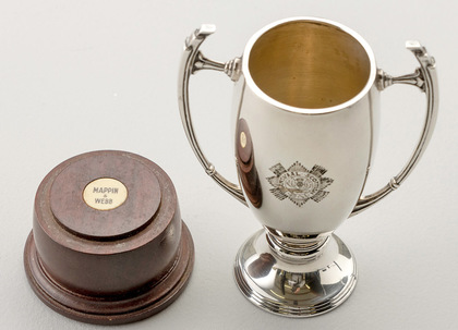 Transvaal Scottish Regiment Sterling Silver Art Deco Trophy - Mappin & Webb